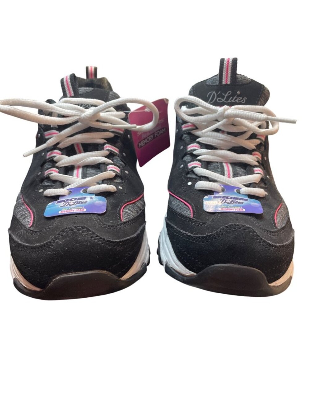 Skechers D'lites wms black pink cooled mem foam low sneakers sz 8.5W SKU 10-376 - Picture 11 of 16